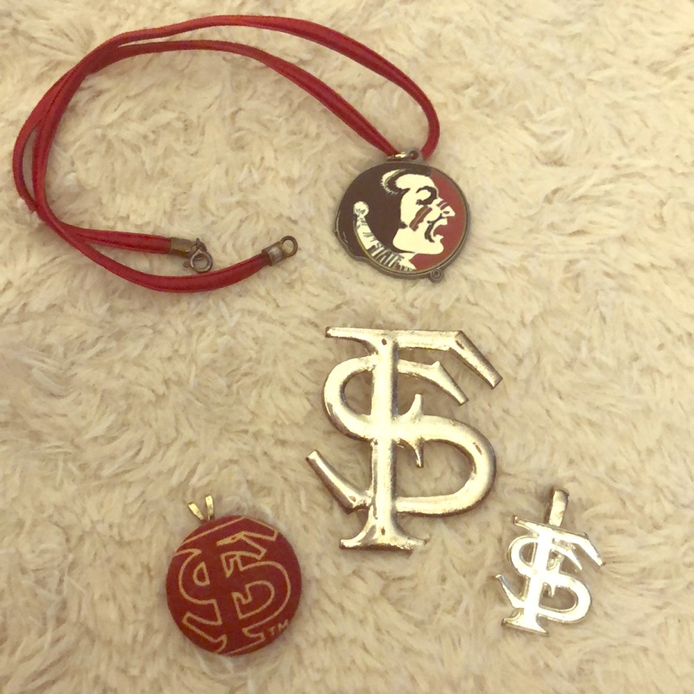 Set of 4 Florida State Pendants FSU